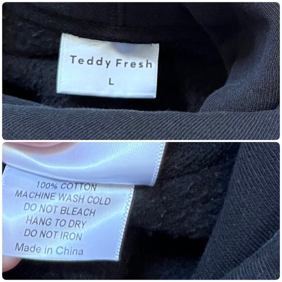 Teddy Fresh Black Don’t Ever Talk To Me Or My Son Again Fleece Hoodie Size Large - Picture 11 of 12